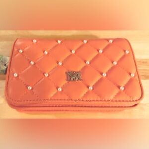 Badgley Mischka Coral Crossbody Bag with Quilted Design